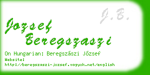 jozsef beregszaszi business card